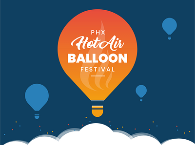 Phoenix Hot Air Balloon Festival app art blue brand branding character clean design graphic design icon identity illustration illustrator lettering minimal type typography vector web website