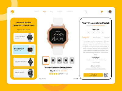 Watch E-commerce design e commerce ui uiuxdesign watch web deisgn