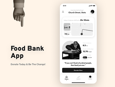 Food Bank App donation food app ios app design ngo ui design