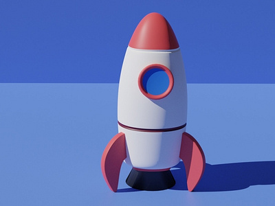 Rocket 3D blender blender3d lowpolyart rocket toon