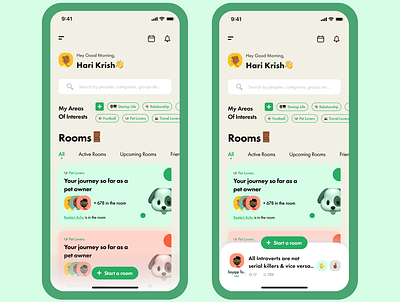 Clubhouse App Redesign app design chat app clubhouse design social app ui ui design uiuxdesign