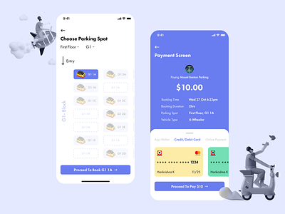 Parking app concept-II app design ios app ios design parking app ui ui design uiuxdesign