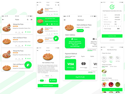 Pizza Booking App checkout design food app ios pizza uiuxdesign