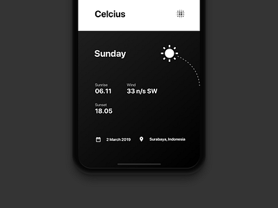 Black and White Weather App app mobile mobile app design weather weather app