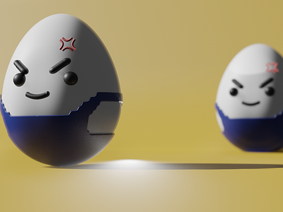 Angry Eggs blender3d depth of field eggs lighting