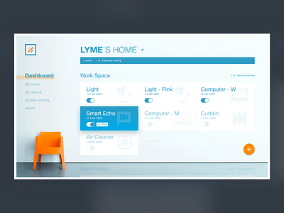 Daily UI 003 Dashboard/Landing page - Smart home management
