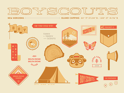 Boy Scouts animal crossing badge branding flat illustration illustrator nintendo scouts