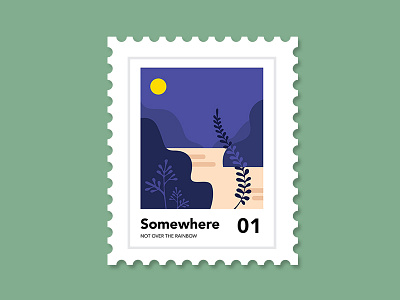 Somewhere Not Over The Rainbow 01 canada design flat illustration illustrator stamp vancouver vector