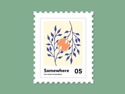 Somewhere Not Over The Rainbow 05 blue canada design flat illustration illustrator stamp vancouver vector yellow