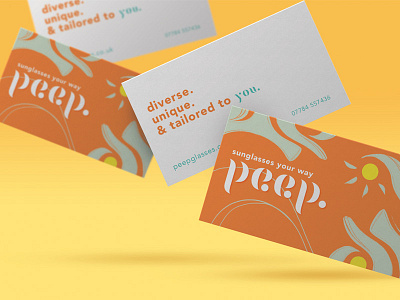 Peep Sunglasses 01 brand branding briefbox buisnesscard logotype pattern peep sunglasses wordmark