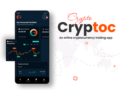 Crypto Currency Trading App app design app landing page crypto cryptoapp mobile app design ui ux website design