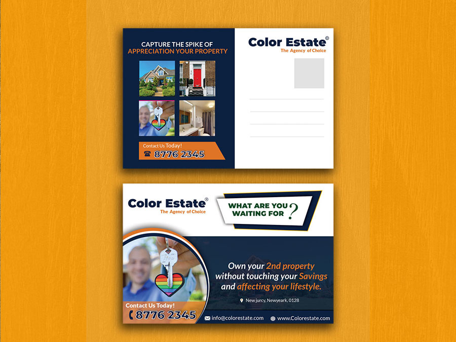 Sophisticated Postcard design by Salman Shah on Dribbble