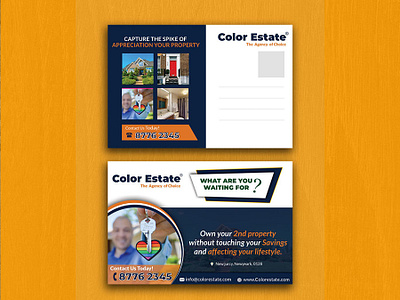 Sophisticated Postcard design business card post card real estate agent