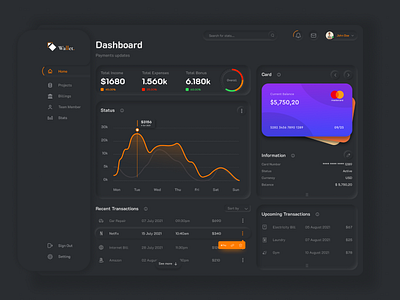 Payment dashboard design