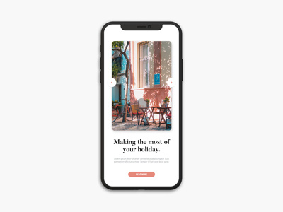 Travel App Content Screens graphic minimal ui ux