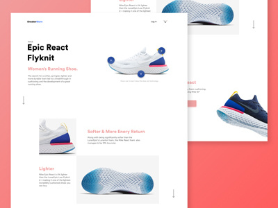 Sneaker Store Concept graphic minimal ui ux