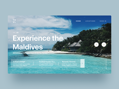 Travel Splash Screen beach design dribbble holiday maldives minimal minimalism modern sunny typography ui ui design uidesign uiux ux vacation