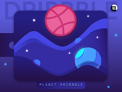 PLANET DRIBBBLE!!! art design hello dribbble illustration ui web