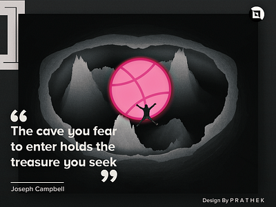 Enter the cave dribbble illustration official player project absurdity