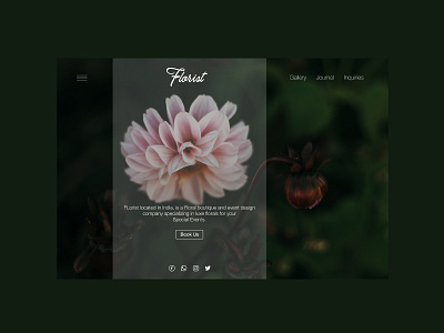 Florist app design minimal ui ux web website