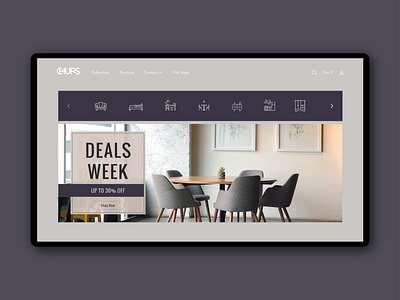 Furni-Churs app clean design flat furniture store icon design iconography illustrator interaction design interactiondesign interface logo minimal minimalist type ui ux web website