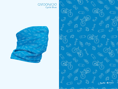Pattern Illustration | Cycle Blue | for Carbonado apparel bandana blue cycle gear headwear illustration pattern seamless