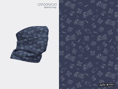 Pattern Illustration | Sports Grey | for Carbonado apparel bike biking dark grey illustration pattern print riding