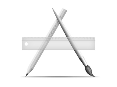 App Store icon grayscale icon illustration