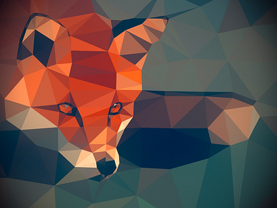 Triangular Fox animal fox geometry triangle triangles trianimal