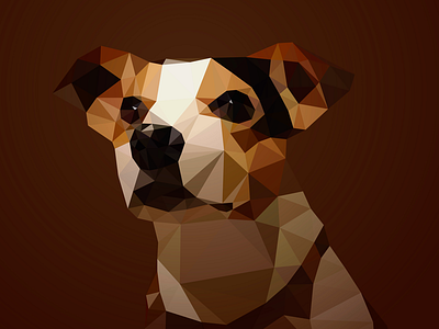 Bucci the Dog animal digital dog geometry triangle triangles