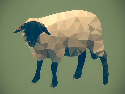 Ovis aries. Sheep. animal black green low poly sheep triangles triangulation trianimalia vector white