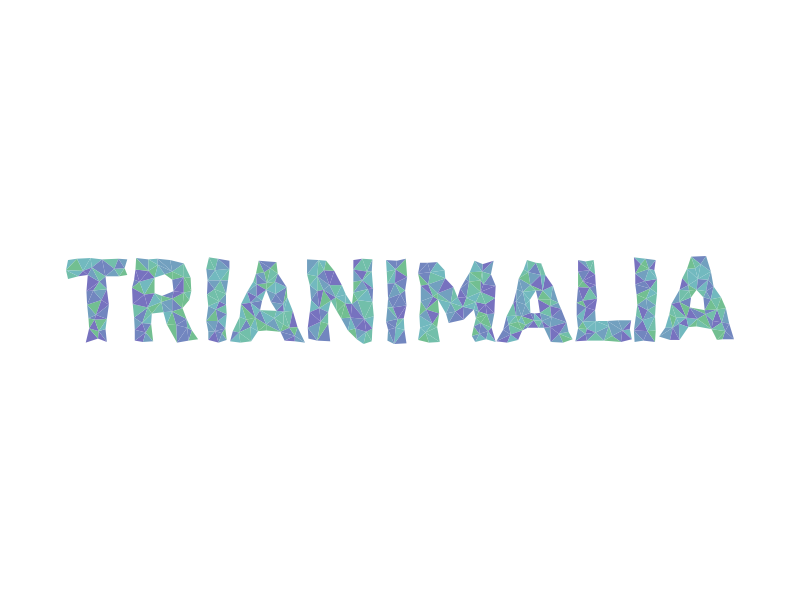 Trianimalia.com low-poly logo logotype random triangles identity animals colorful mesh triangulation