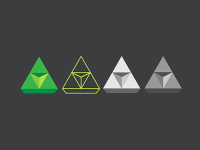 Diamond logo artifact geometry green logo triangle