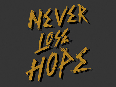 Never Lose Hope branding calligraphy design illustration lettering logo logotype typography