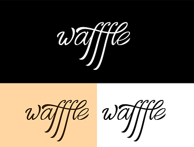 wafffle logo script branding calligraphy lettering lettering logo logo logo design logotype typography