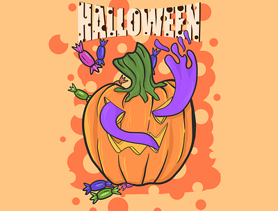 Halloween Doodle Illustrationg art branding colorful design doodle doodle art halloween illustration