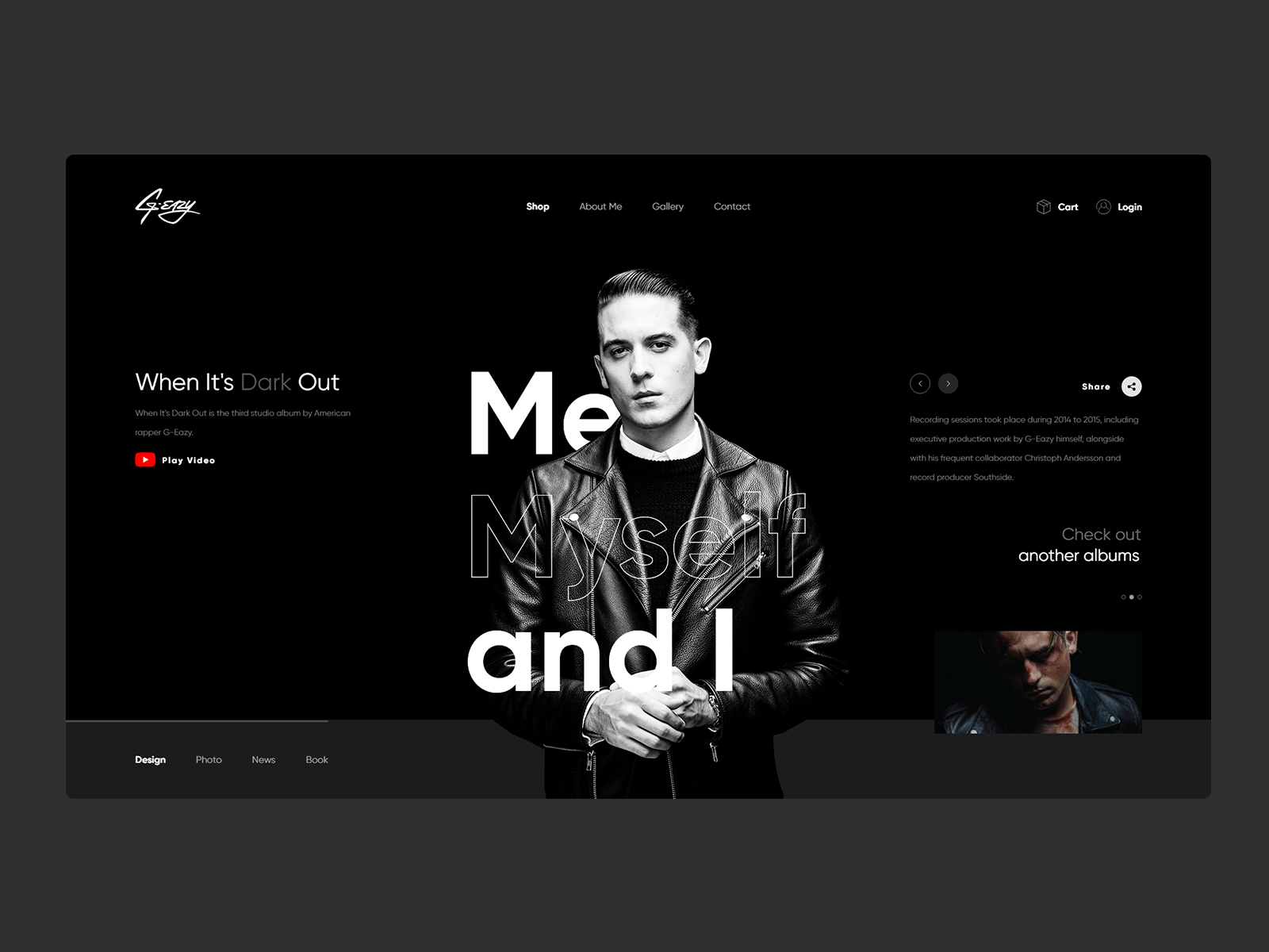 Me Myself And I G Eazy Concept By Lukasz Wrobel On Dribbble
