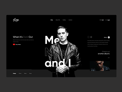'Me Myself and I' - G-eazy Concept clean concept design modern ui web website www
