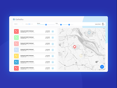 I Can Feed U - Hackaton 2019 app blue clean colours design modern ui web website www