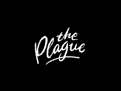 The Plague branding identity lettering logo script typography