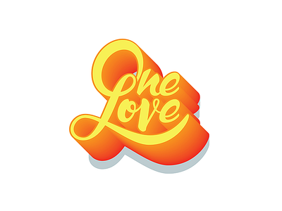 One Love bob marley brush lettering hand lettering hand type lettering love script typography