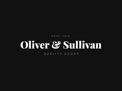 Oliver & Sullivan brand branding goods identity logo