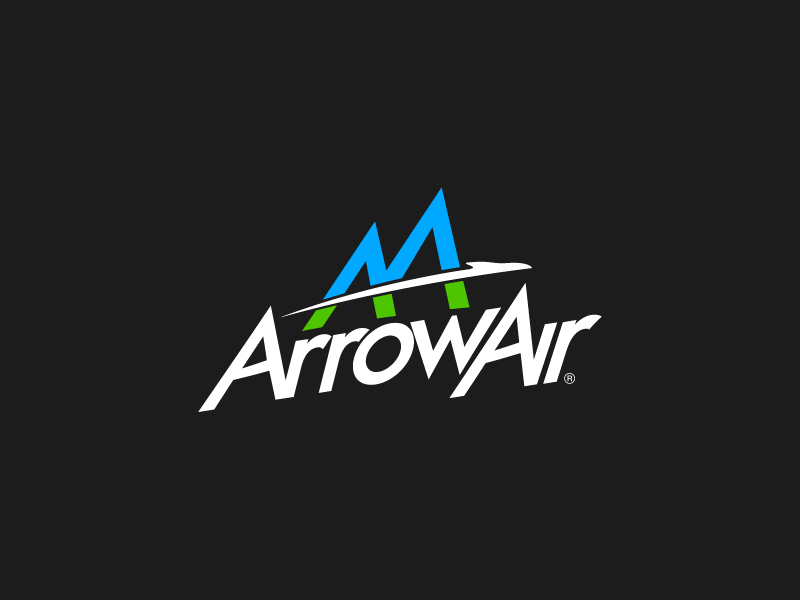 Arrow Air air airline arrow logo plane rebrand