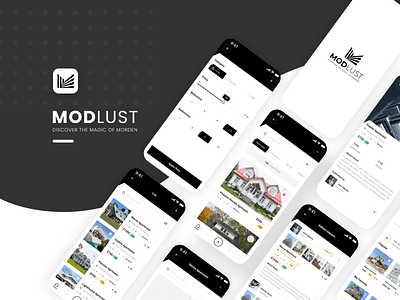Modlust - property sell or buy business Mobile app app appdesign deal design graphic design mobileappdesign property ui uidesign uiux