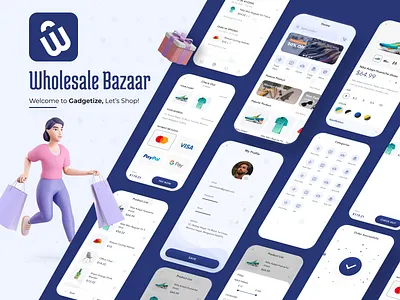 Wholesale Bazaar Mobile app, Ecommerce, Shopping, UI/UX app design branding design designs ecommerce figma mobile app motion graphics photoshop shopping sketch ui ui design uiux uiux design ux ux design