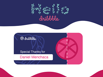 Hello Dribbble branding design illustration logo minimal type typography vector