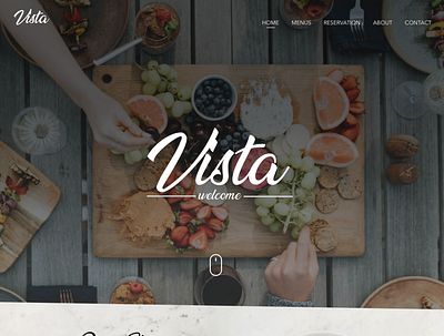 Vista Restaurant Ui Design design flat icon illustration logo minimal ui ux web website