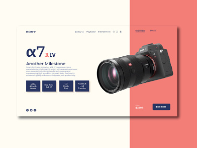 Sony A7iv Landing Page camera graphicdesign sony ui ui ux userinterface ux