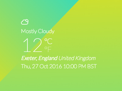 Mostly Cloudy css css3 icon typography weather