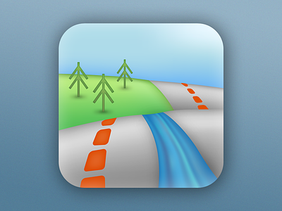 Map icon continued apps icons landscape map maps water